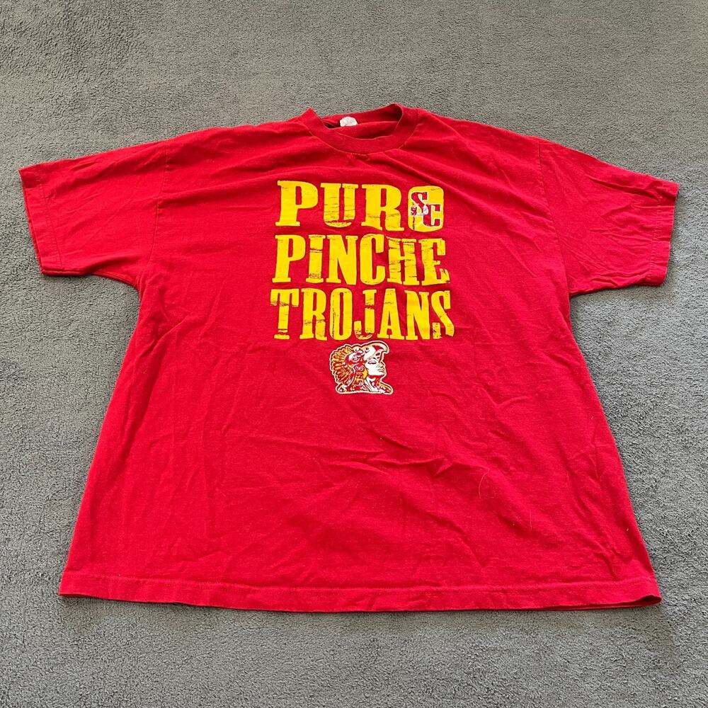 USC Trojans Red Short Sleeve College Sports Graphic T-Shirt Men's Size 2XL